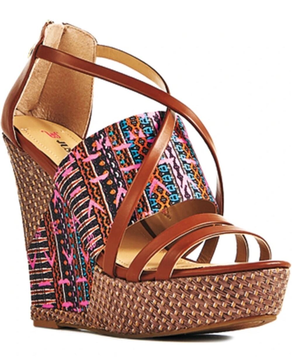 Just Fab Raya Boho Inspired Wedge Sandals. Women’s size 8. NWOT.